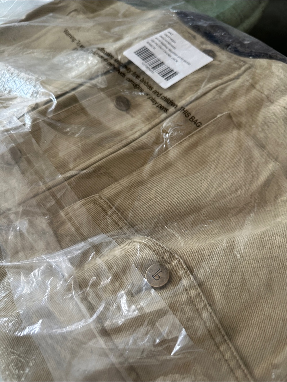 New with Tag! $168 Anthropologie Pilcro Barn Jacket Faux Leather Collar sz M - Picture 15 of 15